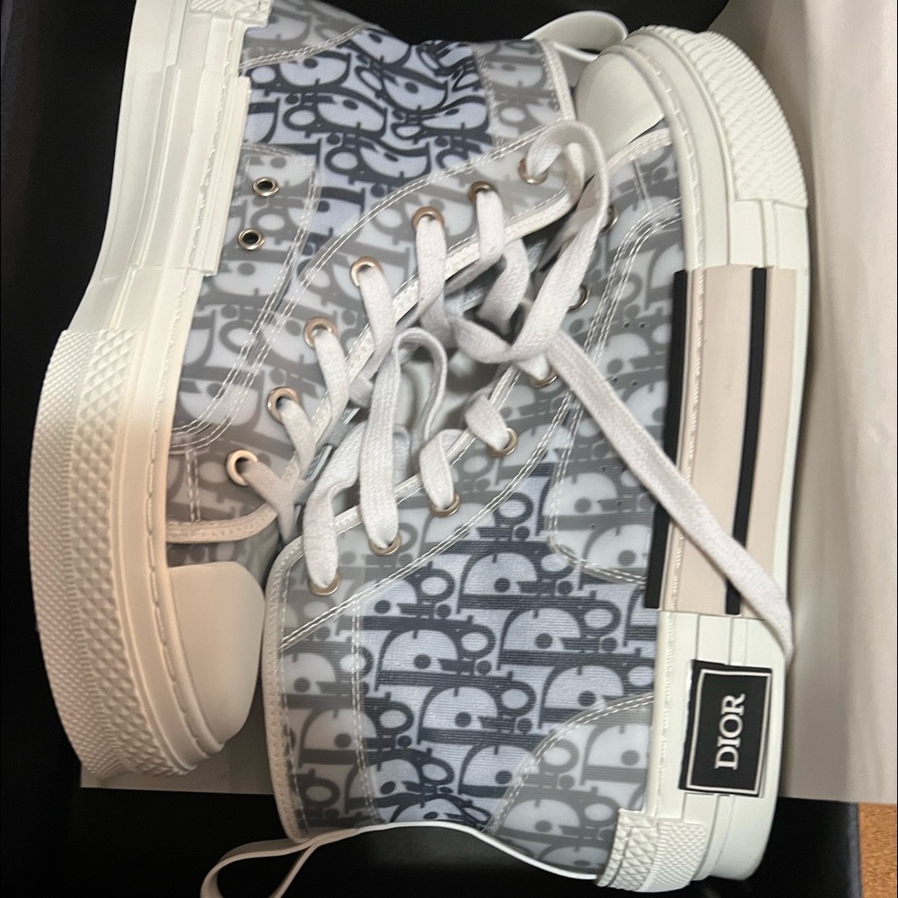 Blue and white transparent Dior shoes size 9.5 (39)